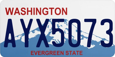 WA license plate AYX5073