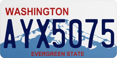 WA license plate AYX5075