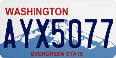 WA license plate AYX5077