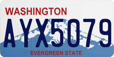 WA license plate AYX5079