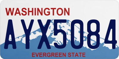 WA license plate AYX5084