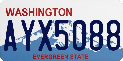 WA license plate AYX5088