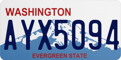 WA license plate AYX5094
