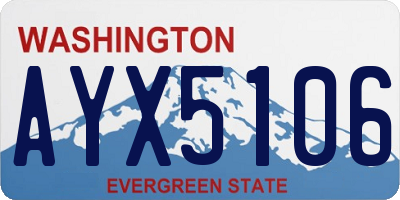 WA license plate AYX5106