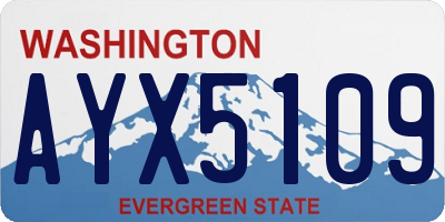 WA license plate AYX5109