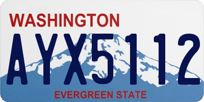 WA license plate AYX5112