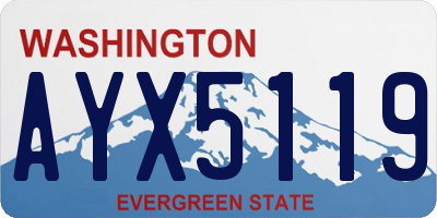 WA license plate AYX5119