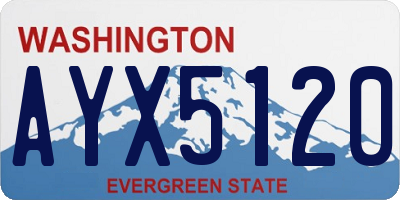 WA license plate AYX5120