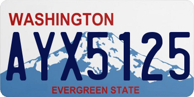 WA license plate AYX5125