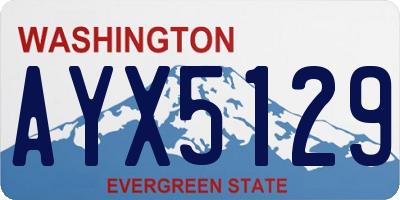 WA license plate AYX5129