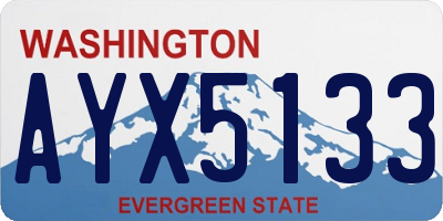 WA license plate AYX5133