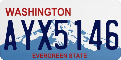 WA license plate AYX5146