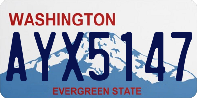 WA license plate AYX5147