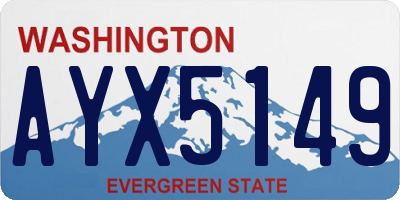 WA license plate AYX5149