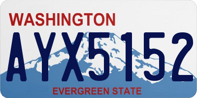 WA license plate AYX5152