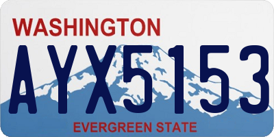 WA license plate AYX5153