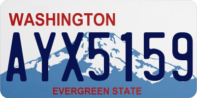 WA license plate AYX5159
