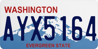 WA license plate AYX5164