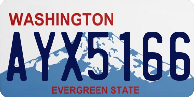 WA license plate AYX5166