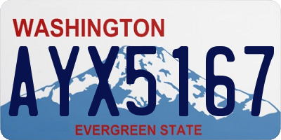 WA license plate AYX5167