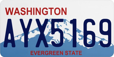 WA license plate AYX5169