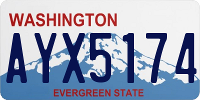 WA license plate AYX5174