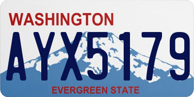 WA license plate AYX5179