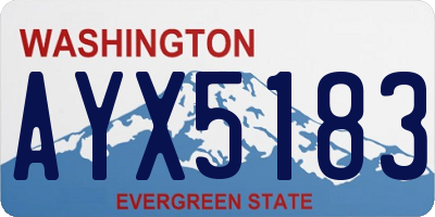 WA license plate AYX5183