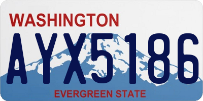 WA license plate AYX5186