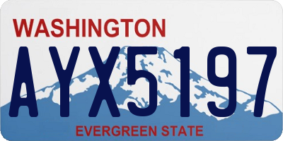 WA license plate AYX5197