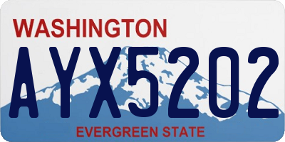 WA license plate AYX5202