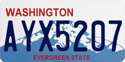 WA license plate AYX5207