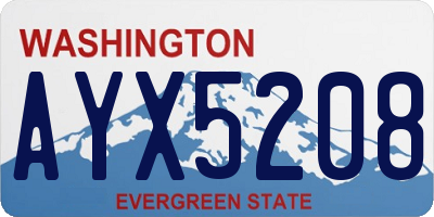 WA license plate AYX5208