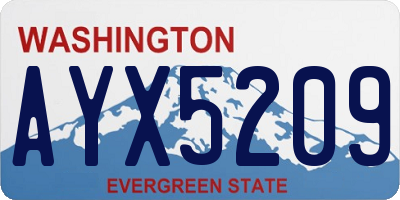 WA license plate AYX5209