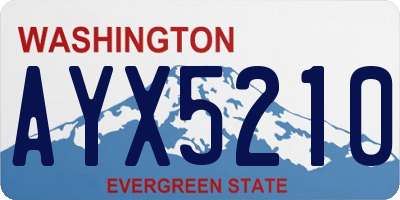 WA license plate AYX5210