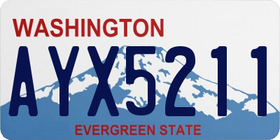 WA license plate AYX5211