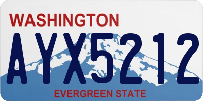 WA license plate AYX5212