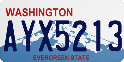 WA license plate AYX5213