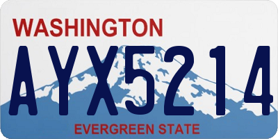 WA license plate AYX5214