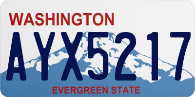 WA license plate AYX5217