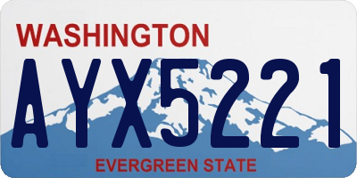 WA license plate AYX5221