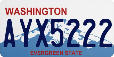 WA license plate AYX5222