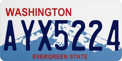 WA license plate AYX5224