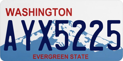 WA license plate AYX5225