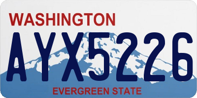 WA license plate AYX5226