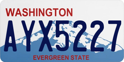 WA license plate AYX5227