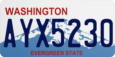 WA license plate AYX5230