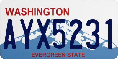 WA license plate AYX5231