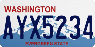 WA license plate AYX5234