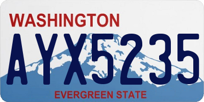 WA license plate AYX5235